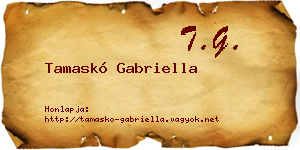 Tamaskó Gabriella névjegykártya